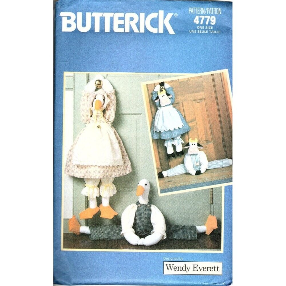 Butterick 4779 Decorative Draft Stoppers Vintage Uncut Sewing Pattern 1990